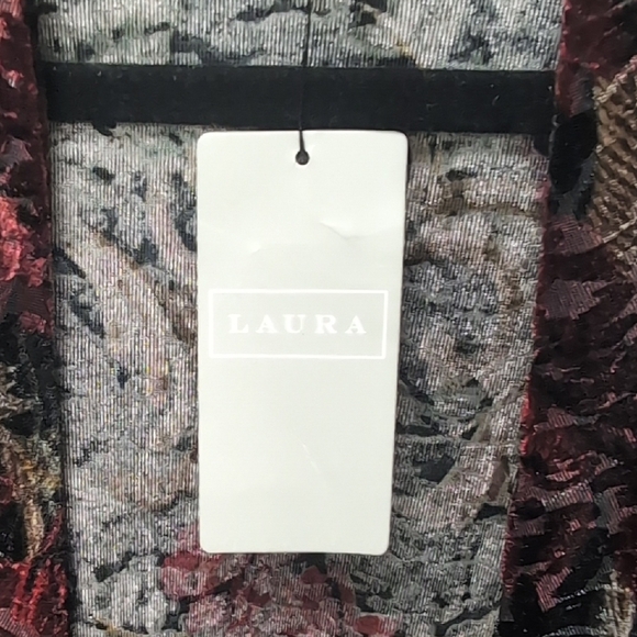 XXL Jules & Leopold Black and Red Cardigan with Floral Pattern. NWT - Picture 2 of 6